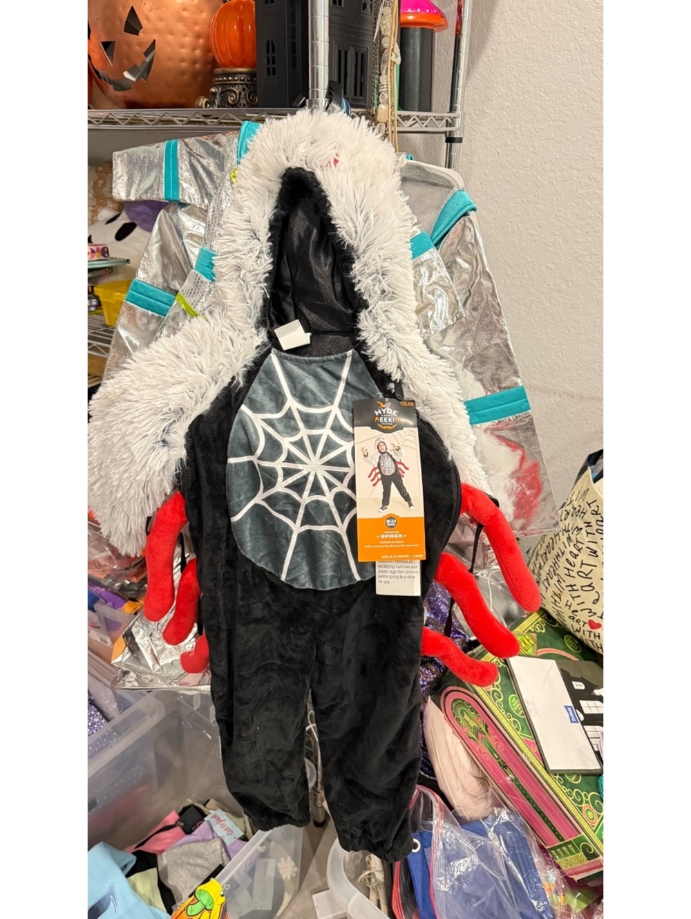 Hyde and EEK! Toddler Spider Costume Jumpsuit, 18-24 Months